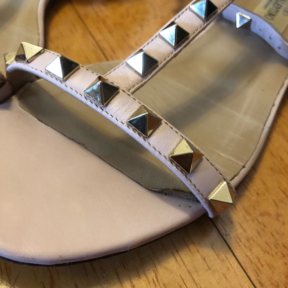 Valentino Rockstud T strap sandal - pink -  37 - Picture 2 of 7